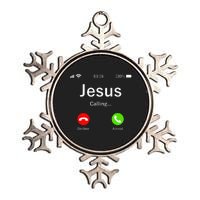 Jesus Is Calling Christian Metallic Star Ornament