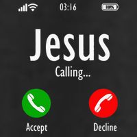 Jesus Is Calling Christian T 7 Panel Mesh Trucker Snapback Hat
