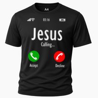 Jesus Is Calling Christian T Cooling Performance Crew T-Shirt