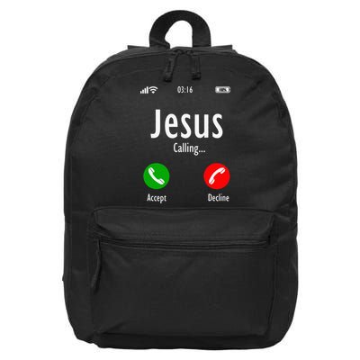 Jesus Is Calling Christian T 16 in Basic Backpack