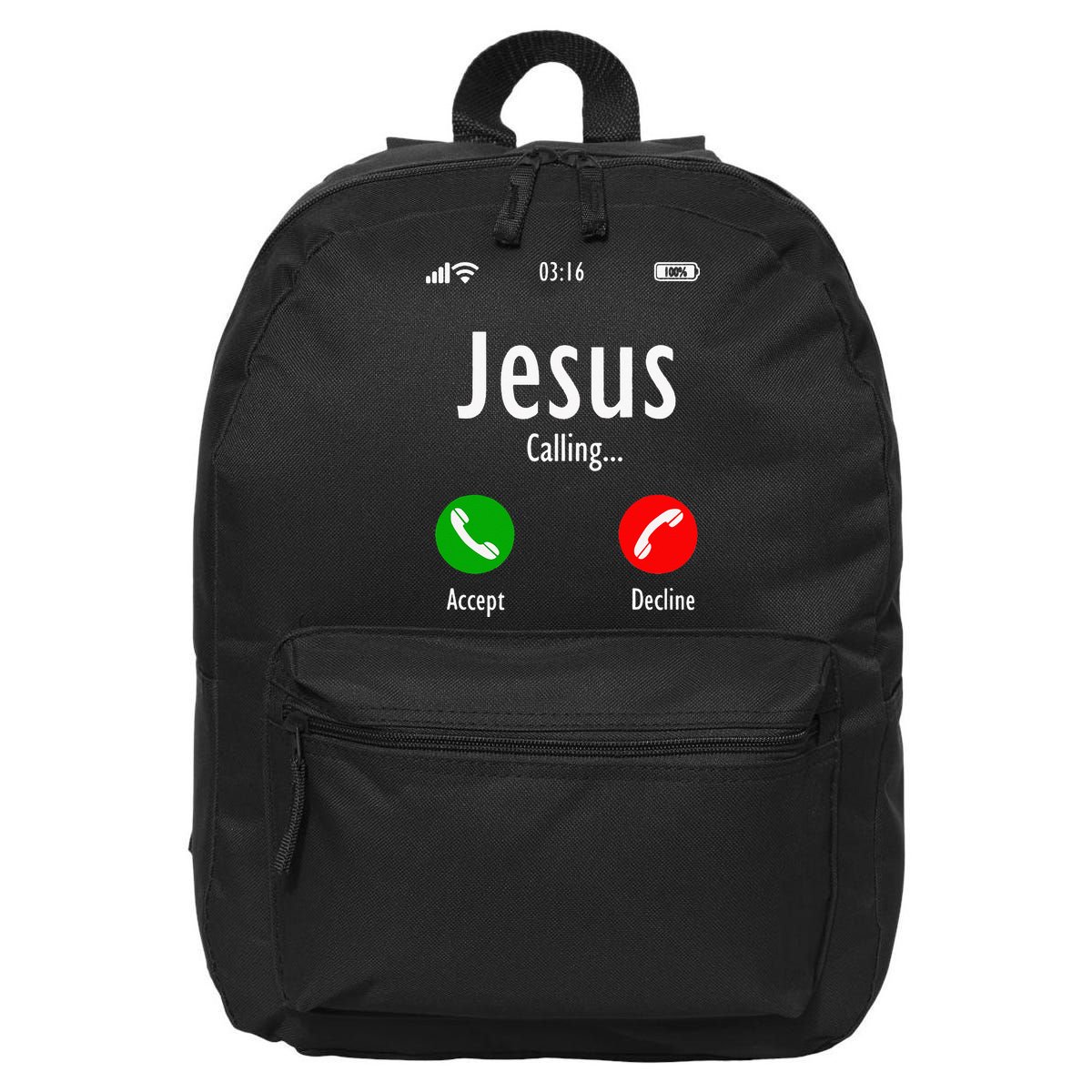 Jesus Is Calling Christian T 16 in Basic Backpack