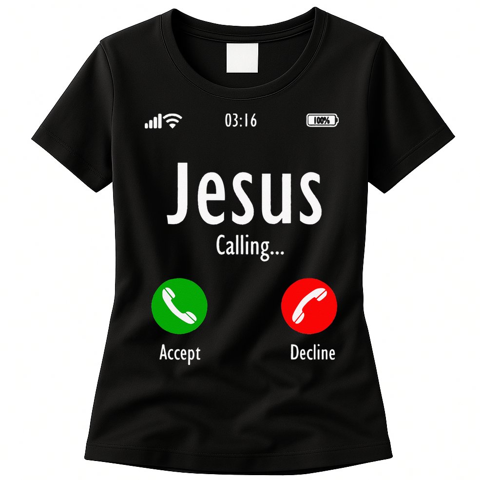 Jesus Is Calling Christian T Womens T-Shirt