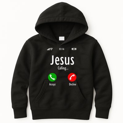 Jesus Is Calling Christian T Kids Hoodie