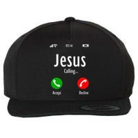 Jesus Is Calling Christian T Wool Snapback Cap