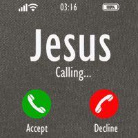 Jesus Is Calling Christian T Cotton Canvas Backpack