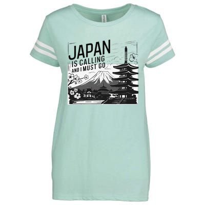 Japan Is Calling And I Must Go Enza Ladies Jersey Football T-Shirt