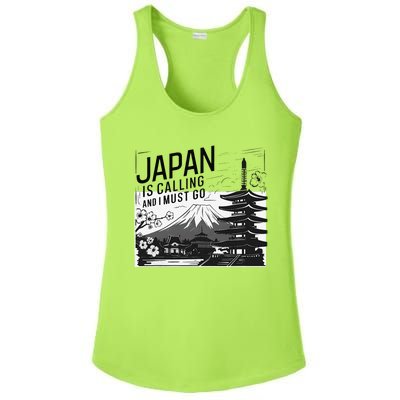 Japan Is Calling And I Must Go Ladies PosiCharge Competitor Racerback Tank