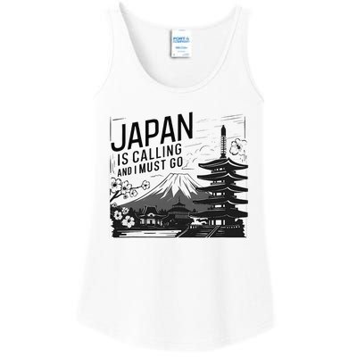 Japan Is Calling And I Must Go Ladies Essential Tank