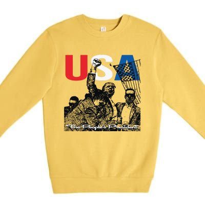 Justified In Christ The PeopleS President Premium Crewneck Sweatshirt