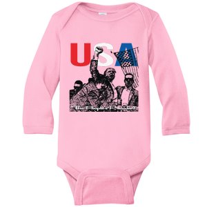 Justified In Christ The PeopleS President Baby Long Sleeve Bodysuit