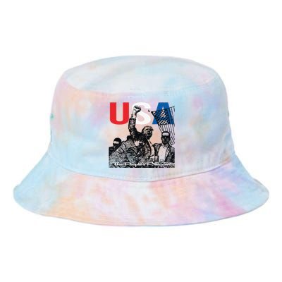 Justified In Christ The PeopleS President Tie Dye Newport Bucket Hat