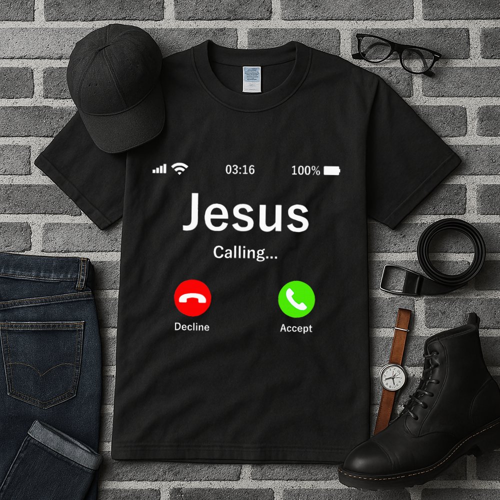 Jesus Is Calling Christian Tall T-Shirt
