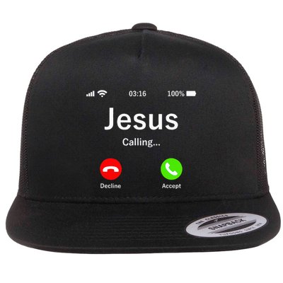 Jesus Is Calling Christian Flatbill Hat