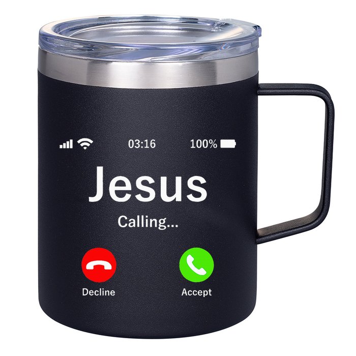 Jesus Is Calling Christian 12oz Stainless Steel Coffee Mug