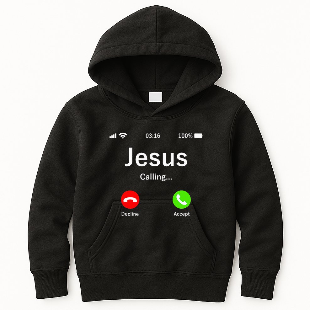 Jesus Is Calling Christian Kids Hoodie