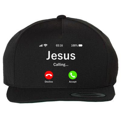 Jesus Is Calling Christian Wool Snapback Cap