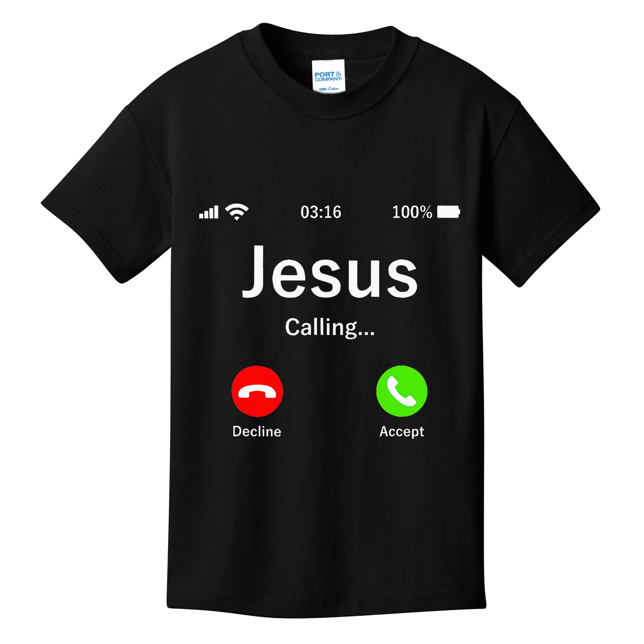 Jesus Is Calling Christian Kids T-Shirt
