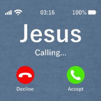 Jesus Is Calling Christian Garment-Dyed Sweatshirt