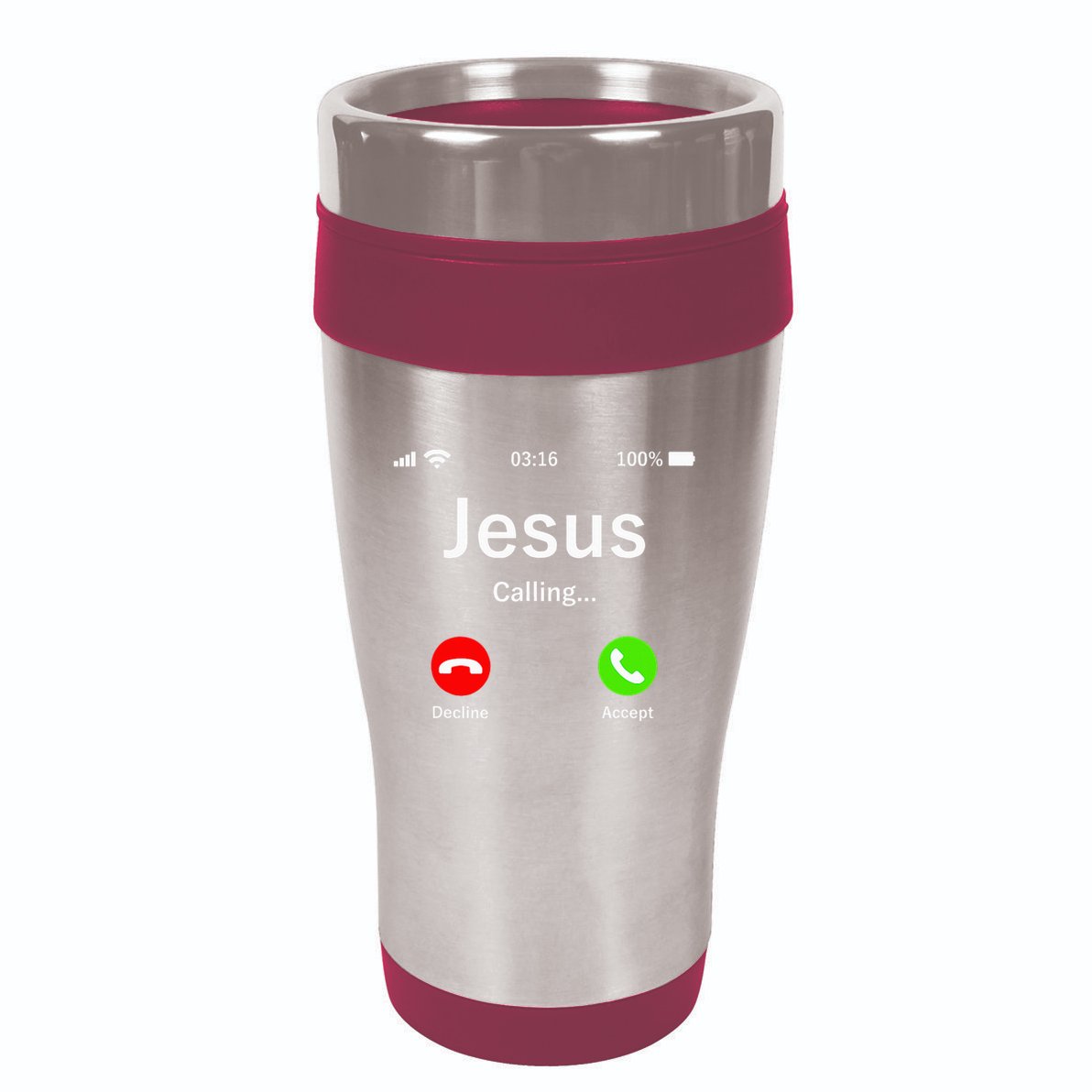 Jesus Is Calling Christian 16oz Travel Tumbler