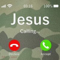 Jesus Is Calling Christian Legacy Tie Dye Trucker Hat