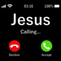 Jesus Is Calling Christian Button