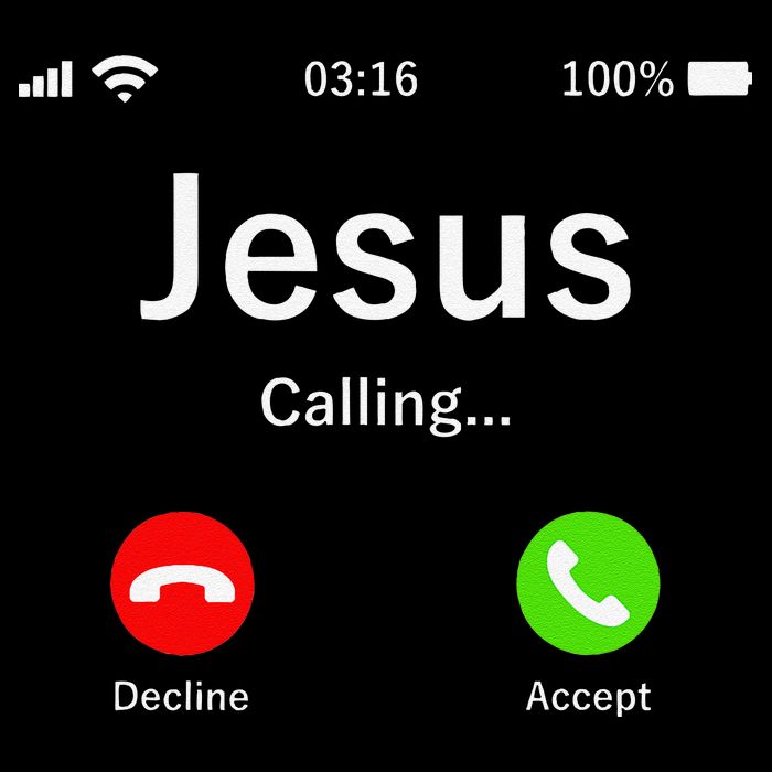 Jesus Is Calling Christian Button