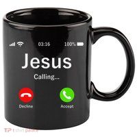 Jesus Is Calling Christian 11oz C Handle Ceramic Mug