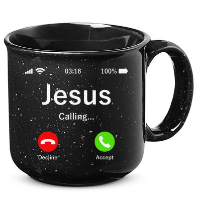 Jesus Is Calling Christian 15oz Campfire Ceramic Mug