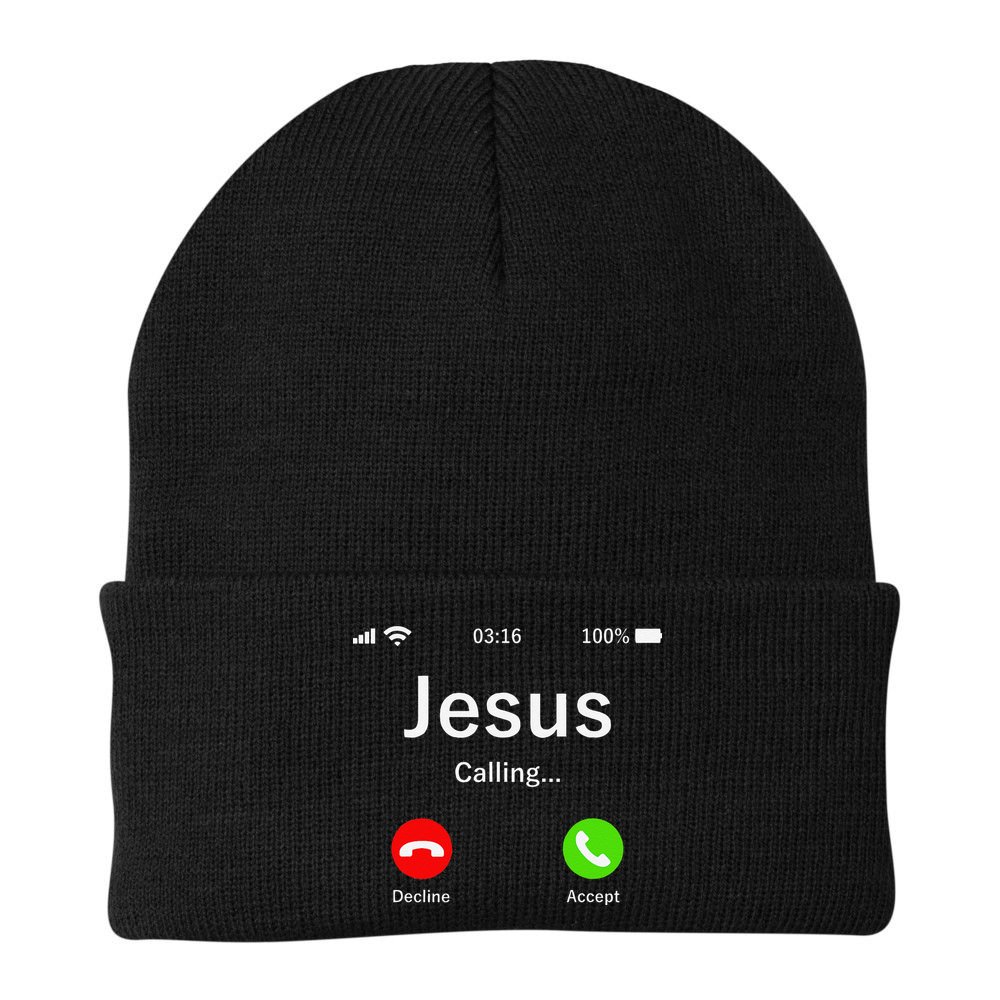 Jesus Is Calling Christian Beanie