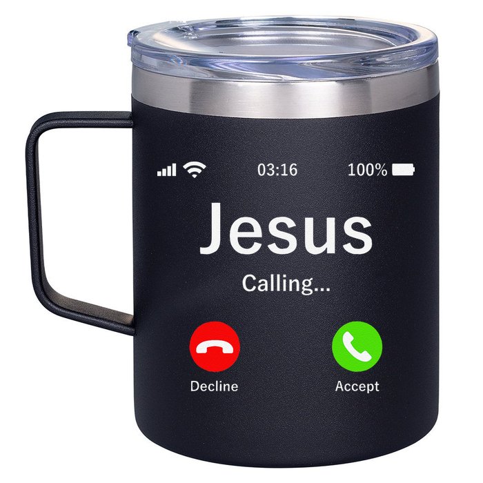 Jesus Is Calling Christian 12oz Stainless Steel Coffee Mug