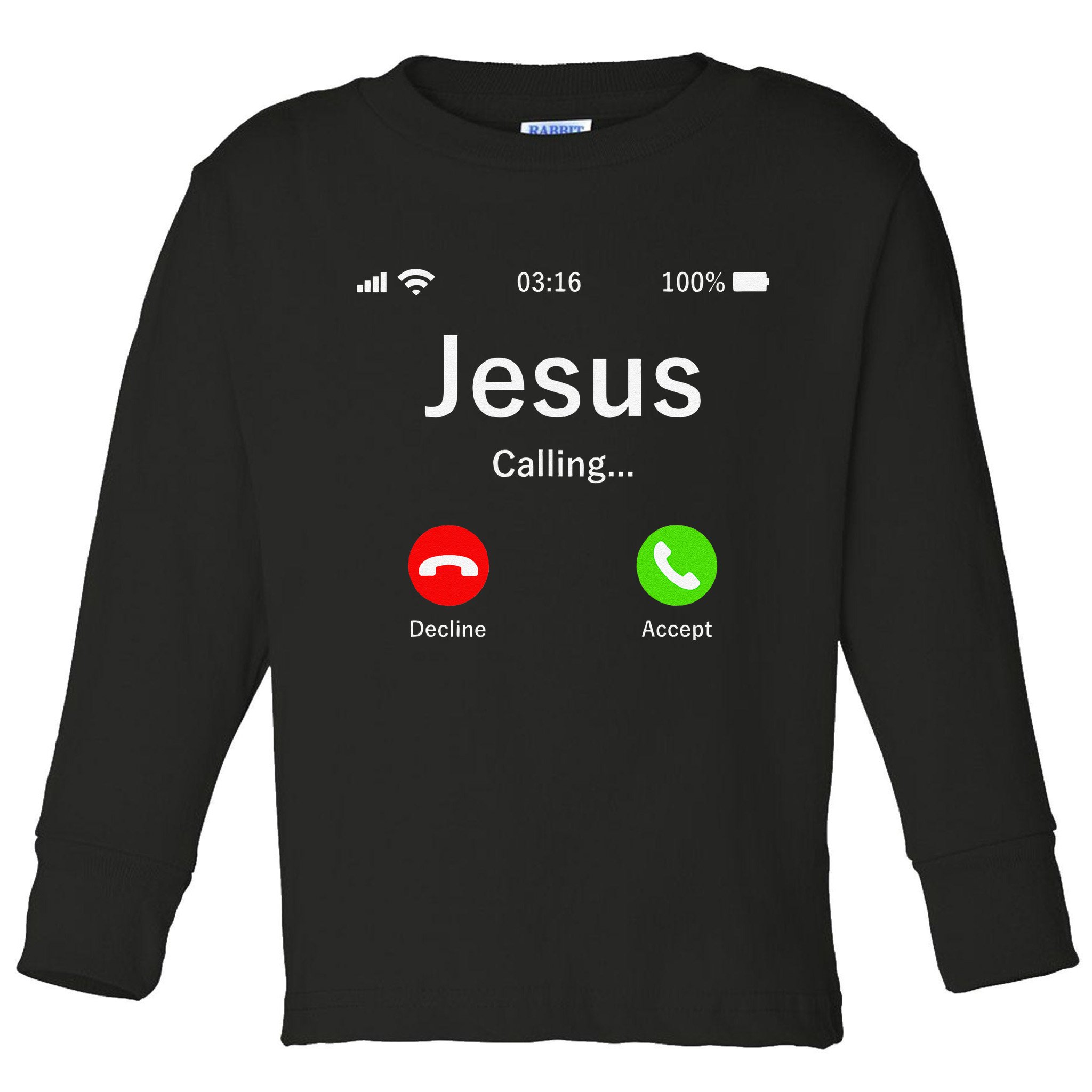 Jesus Is Calling Christian Toddler Long Sleeve Shirt