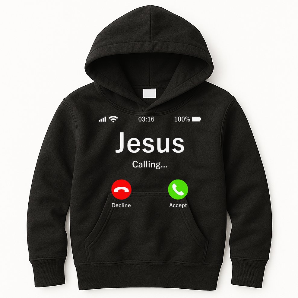 Jesus Is Calling Christian Kids Hoodie
