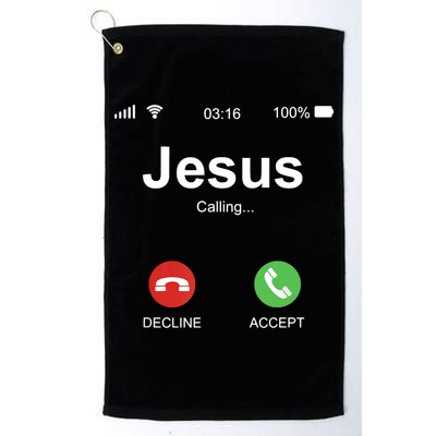 Jesus Is Calling Funny Christian Gifts For Men Women Golf Towel