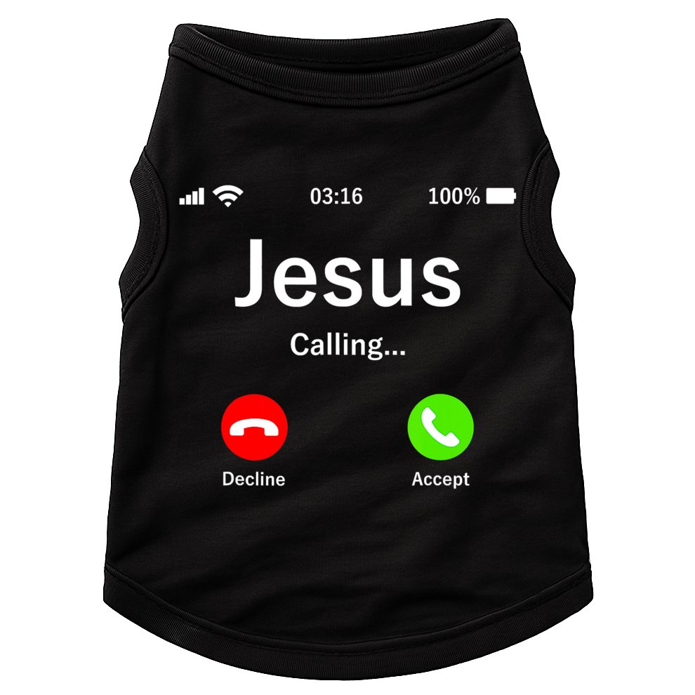 Jesus Is Calling Christian Doggie Tank