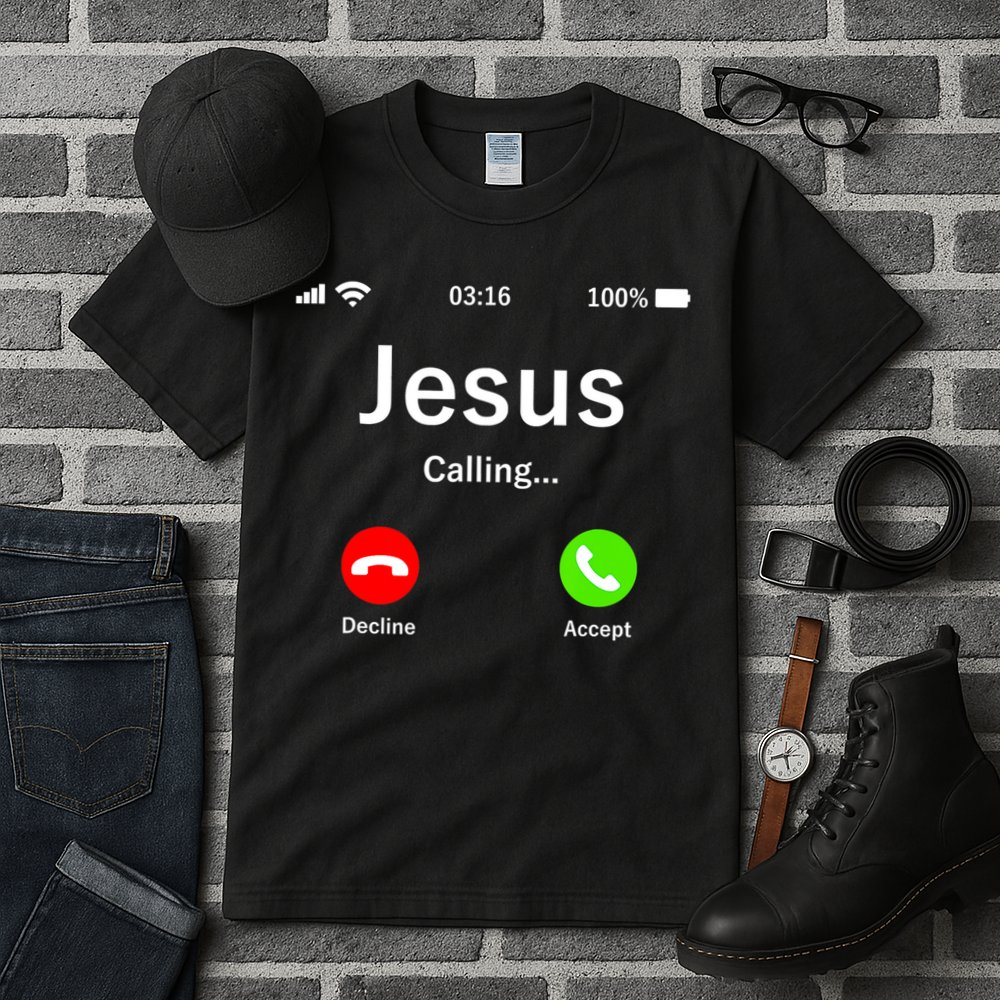 Jesus Is Calling Christian Tall T-Shirt