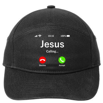 Jesus Is Calling Christian 7-Panel Snapback Hat