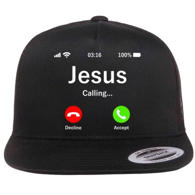 Jesus Is Calling Christian Flatbill Hat