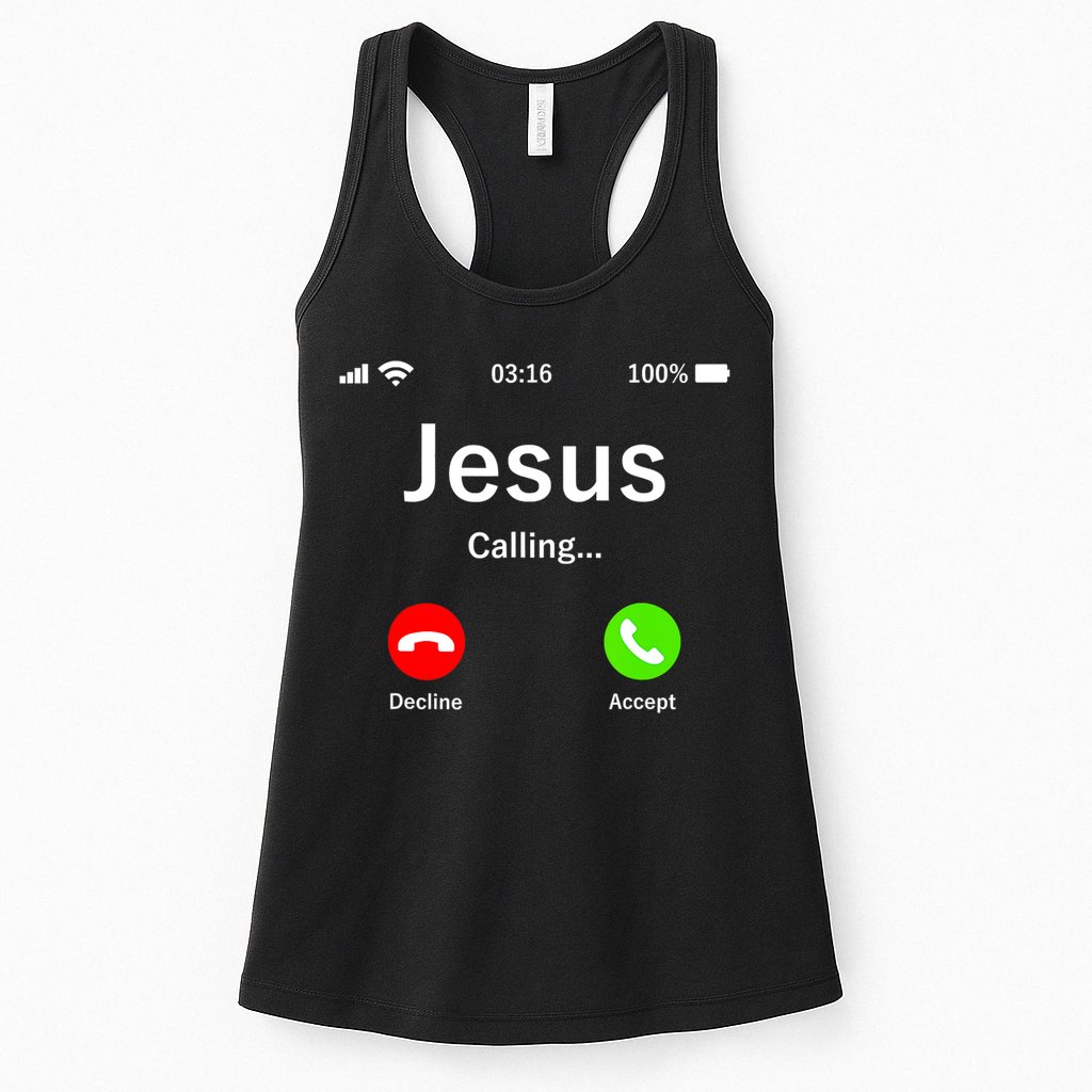 Jesus Is Calling Christian Womens Tank Top