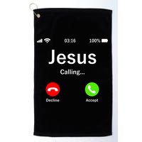 Jesus Is Calling Christian Golf Towel