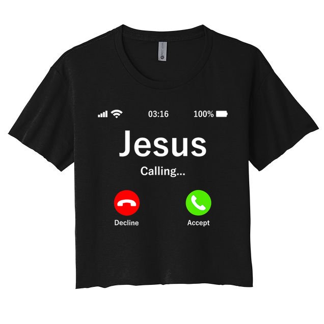 Jesus Is Calling Christian Crop Top