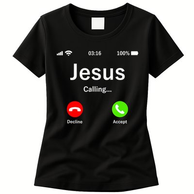 Jesus Is Calling Christian Womens T-Shirt