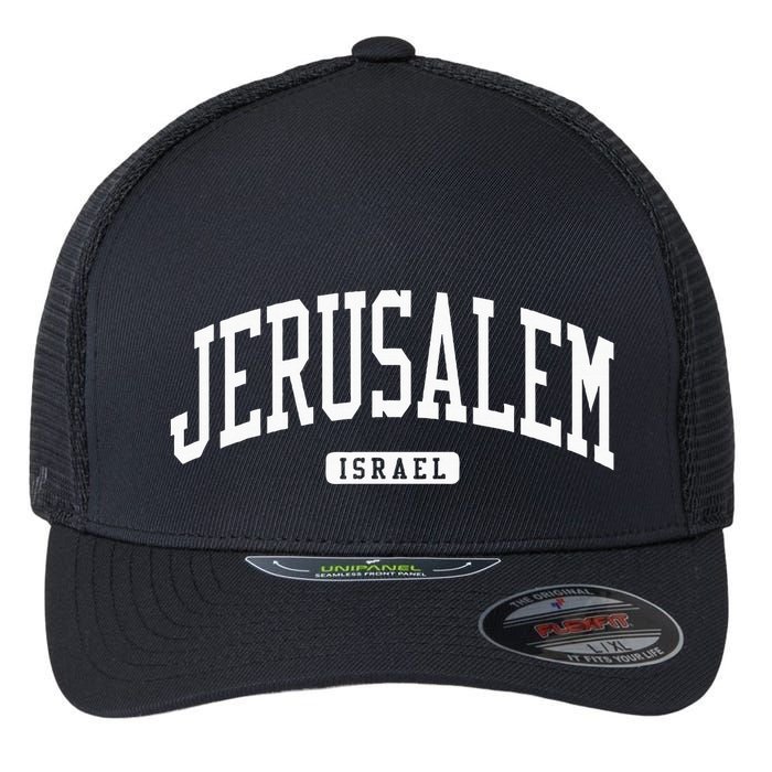 Jerusalem Israel College University Style Flexfit Unipanel Trucker Cap