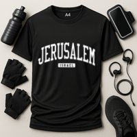 Jerusalem Israel College University Style Cooling Performance Crew T-Shirt