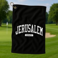 Jerusalem Israel College University Style Golf Towel