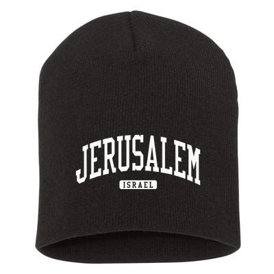 Jerusalem Israel College University Style Short Acrylic Beanie