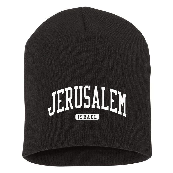 Jerusalem Israel College University Style Short Acrylic Beanie