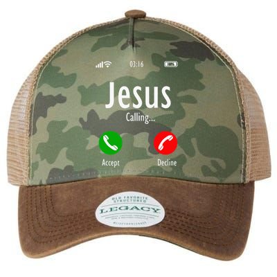 Jesus Is Calling Christian T Legacy Tie Dye Trucker Hat