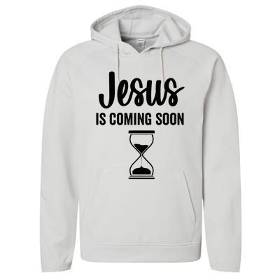 Jesus Is Coming Soon Countdown Christian Religious Faith Performance Fleece Hoodie