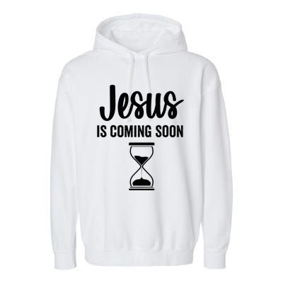 Jesus Is Coming Soon Countdown Christian Religious Faith Garment-Dyed Fleece Hoodie