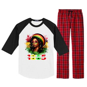 Junenth Independence Celebration Cute Gift Raglan Sleeve Pajama Set